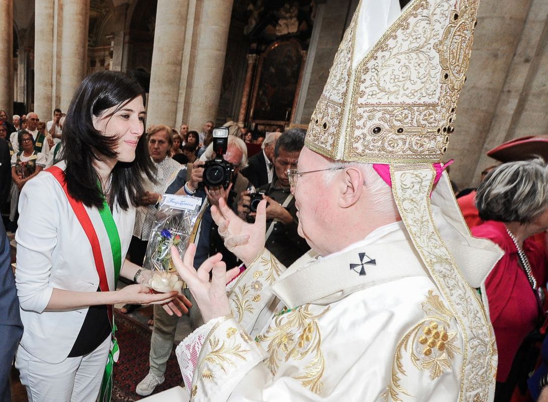 Diocesi Torino: incontro tra la sincaca Chiara Appendino e l'arcivescovo mons. Cesare Nosiglia in Duomo