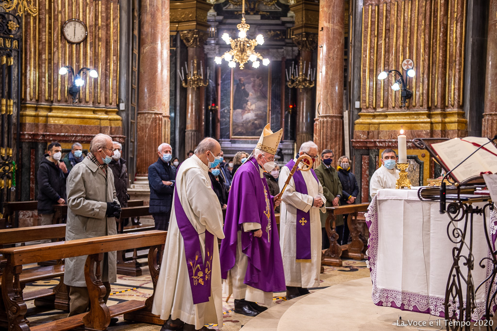 Mons. Nosiglia alla Consolata di Torino celebra la Messa di Natale per i volontarid ella fondazione F.A.R.O - 6 dicembre 2020