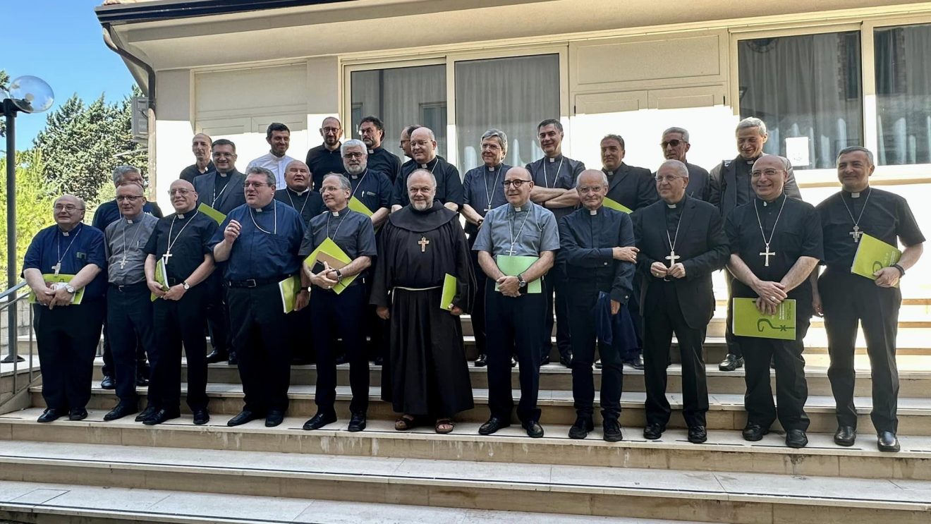 Mons. Repole all'incontro dei vescovi delle Aree interne, Benevento 10-11 luglio 2023 (foto: TStv)