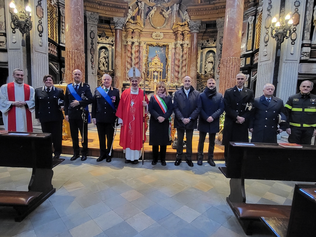 Messa per la festa patronale dei Vigili Urbani presieduta da mons. Giraudo, Torino 19 gennaio 2024