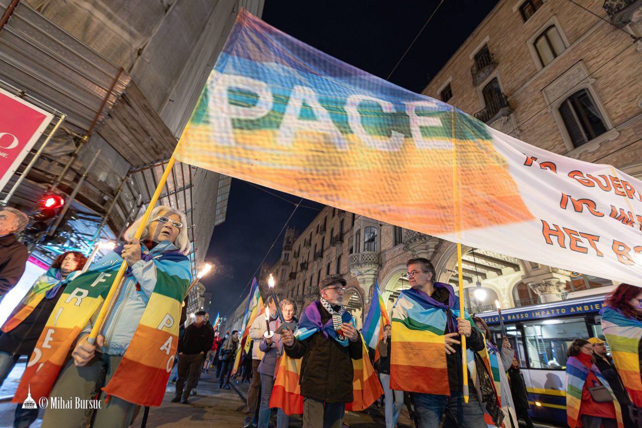 Due anni di guerra in Ucraina, marcia della pace a Torino (23 febbraio 2024)