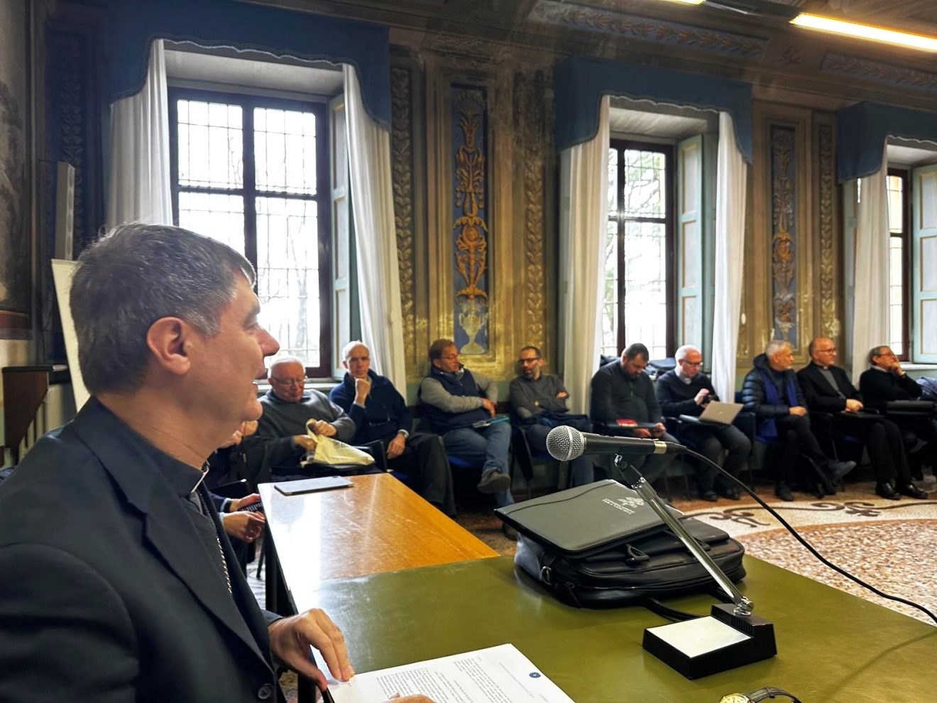 Prima riunione del XIV Consiglio Presbiterale diocesano a Villa Lascaris di Pianezza, 6 marzo 2024