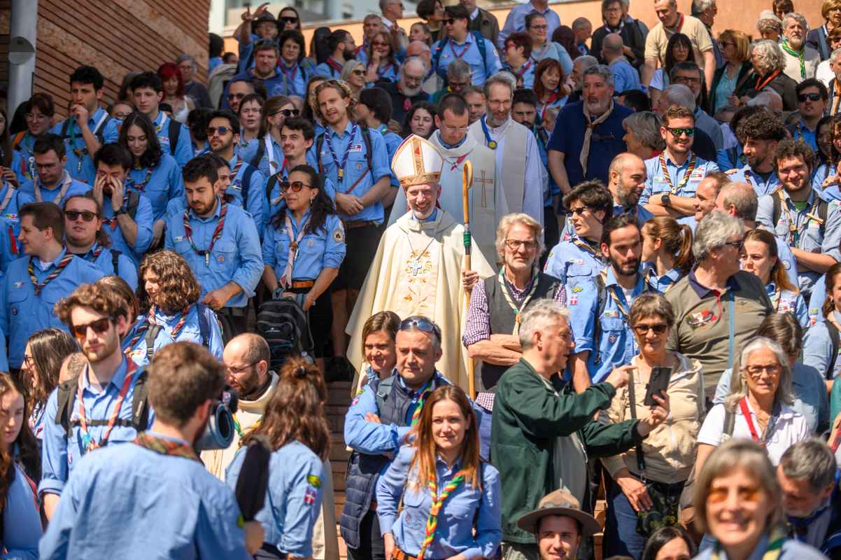 Messa per i 50 anni dell'Agesci presieduta da mons. Giraudo, Torino Santo Volto 14 aprile 2024