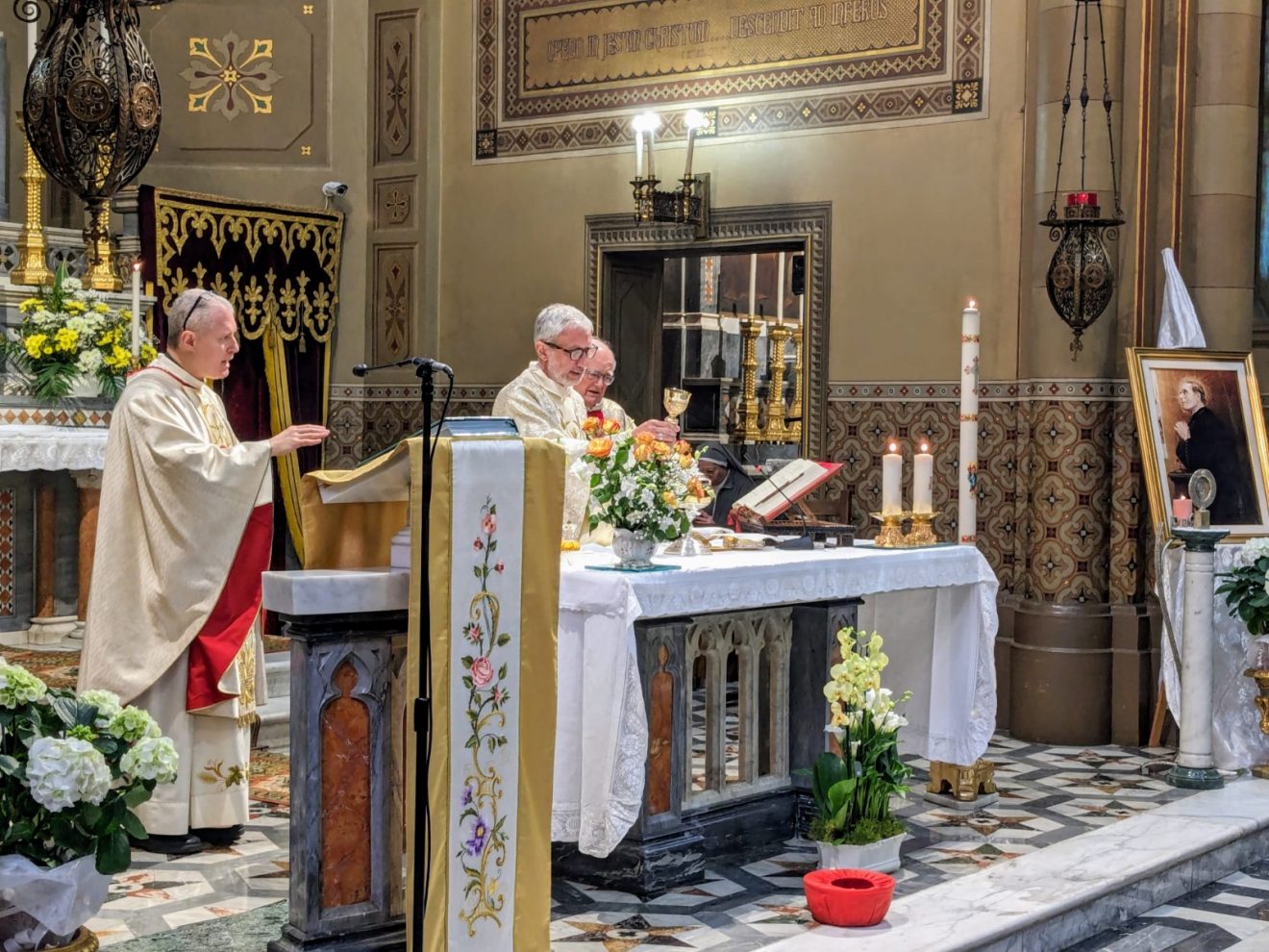 Mons. Giraudo alla S. Messa presso le Suore Minime del Suffragio a Torino per la festa del beato Faà di Bruno, 7 aprile 2024