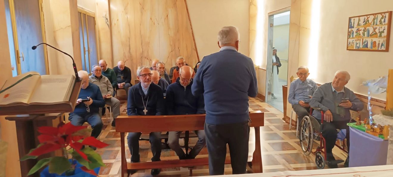 Mons. Giraudo e mons. Rivella in visita alla Casa del Clero, 4 gennaio 2025