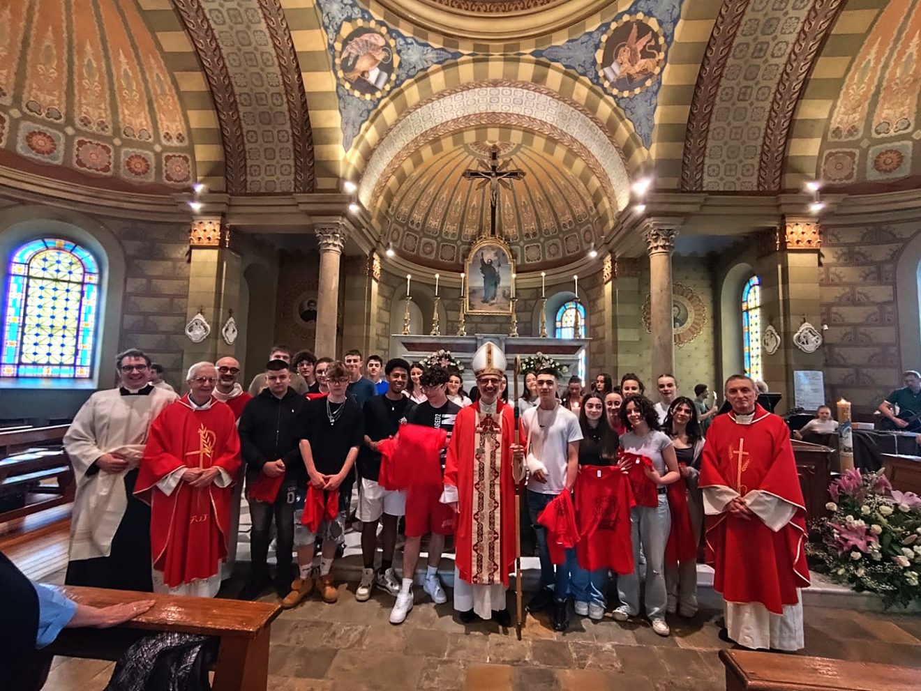Mons. Giraudo alla Sala in Giaveno per i 150 anni della parrocchia di San Giacomo, 8 giugno 2025